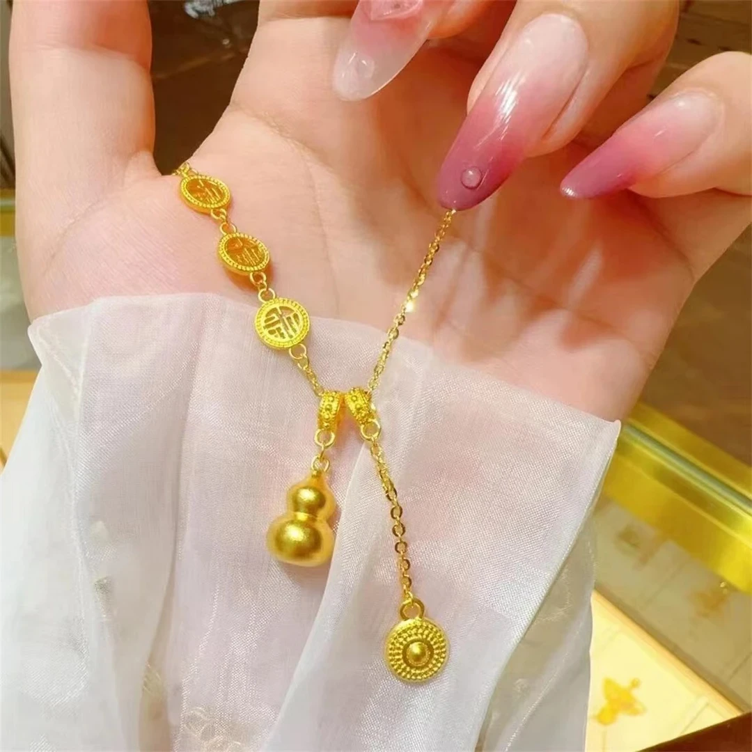 铜合金吊坠 精工福字葫芦轻奢如意吊坠气质时尚百搭精致精美实心