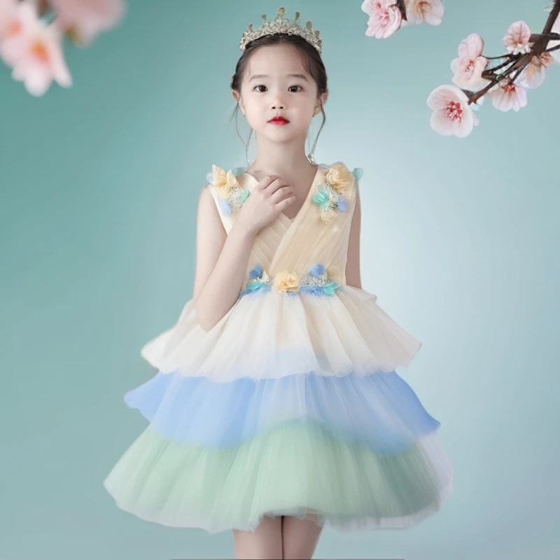 2025女童炸街潮服2025年款独特洋气时髦女童装公主裙儿童仙女服夏