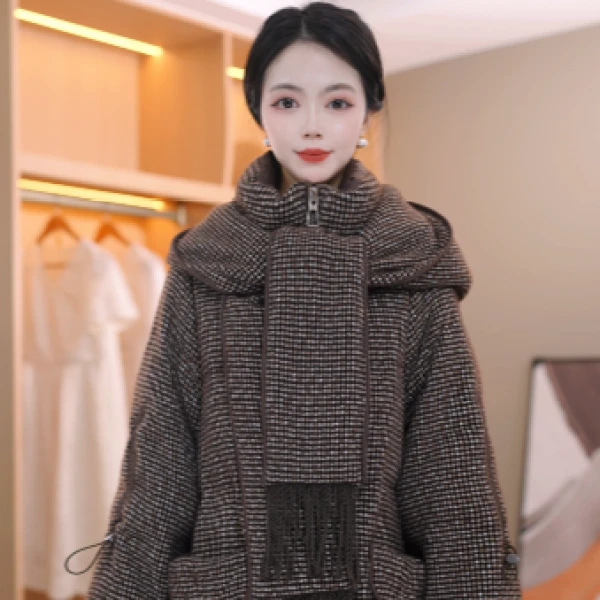 2025精致时尚优雅高贵优雅减龄韩版百搭羽绒服M-XL