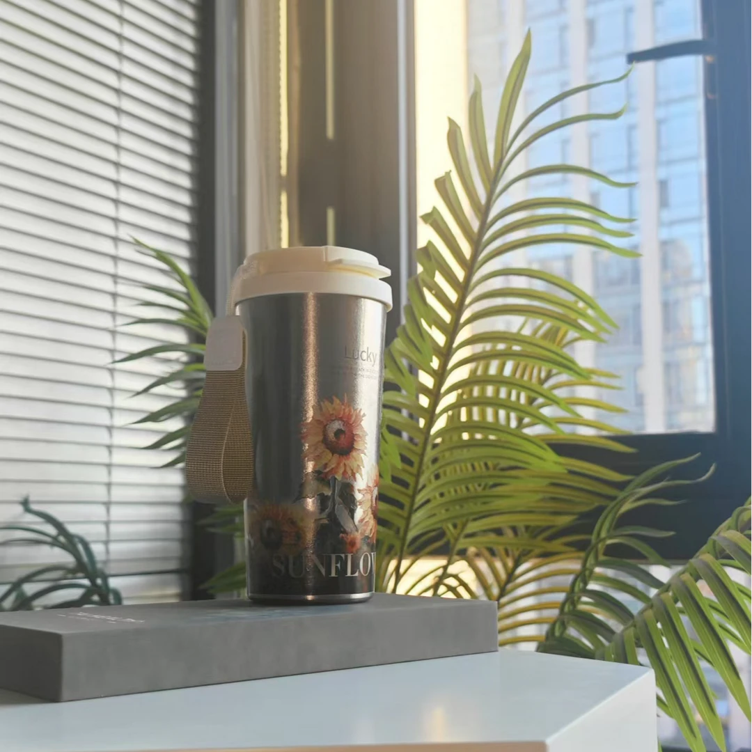 500ML纯钛保温杯咖啡杯男女便携水杯子新年生日礼物2024新款钛杯