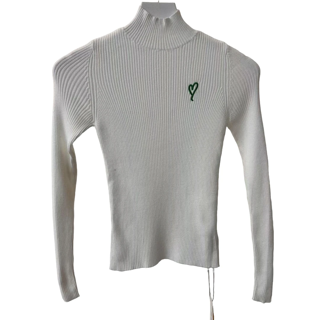 194大童打底衫女纯色针织衫中领内搭薄毛衣专