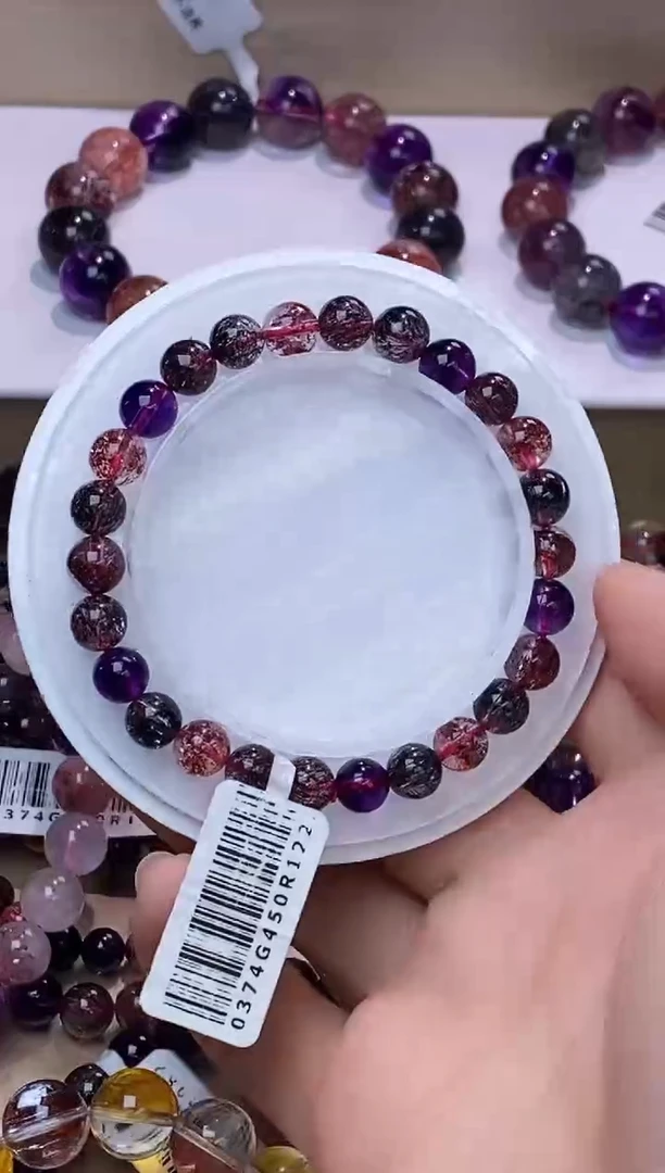 【闪购商品】水晶手链未镶嵌黑加仑超七7m+