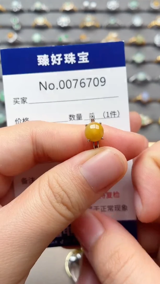 银S925镶嵌戒指翡翠1