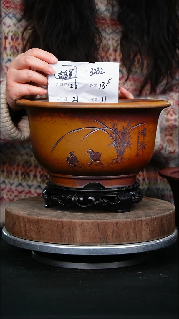 紫砂花盆3232+s颜色不挑