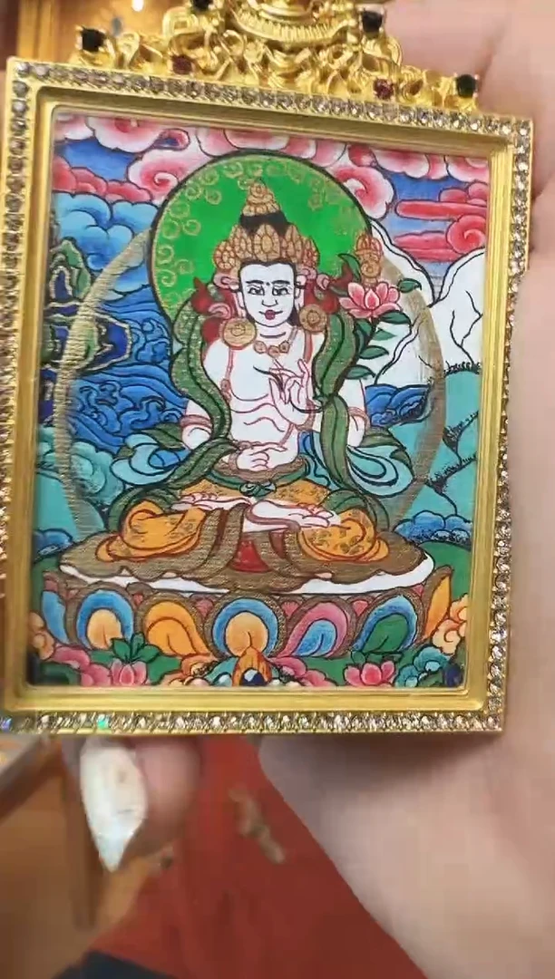 吊坠大势至--热贡纯手绘
