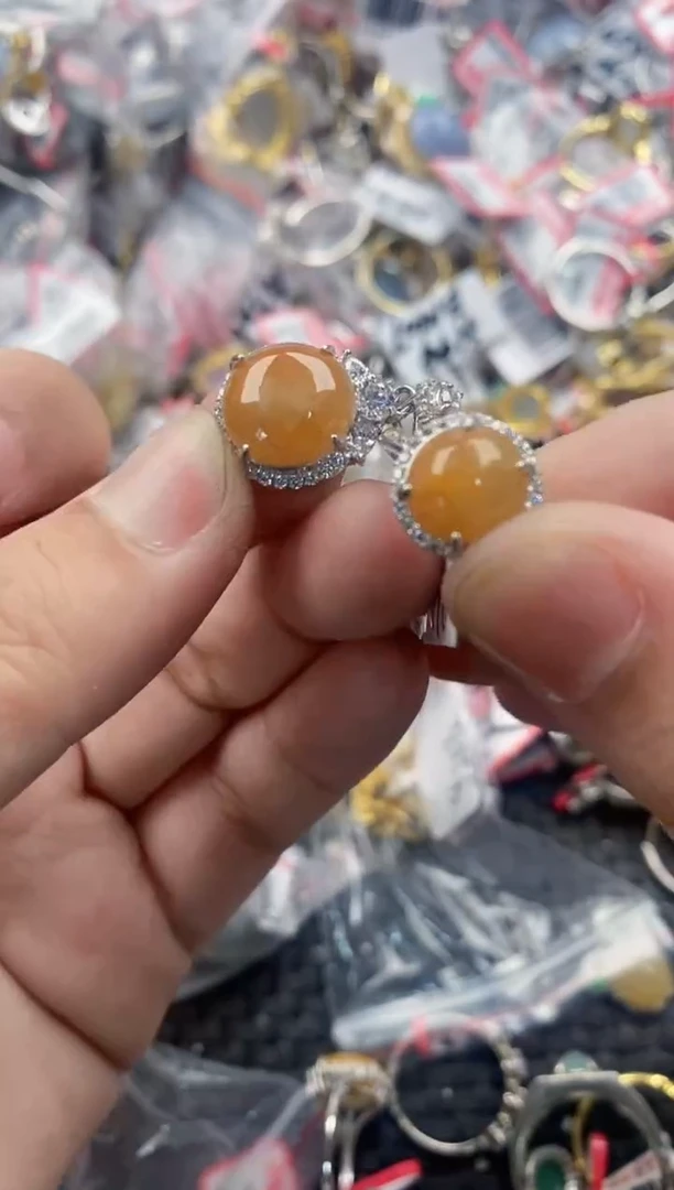 银S925镶嵌戒指翡翠10 0000  3