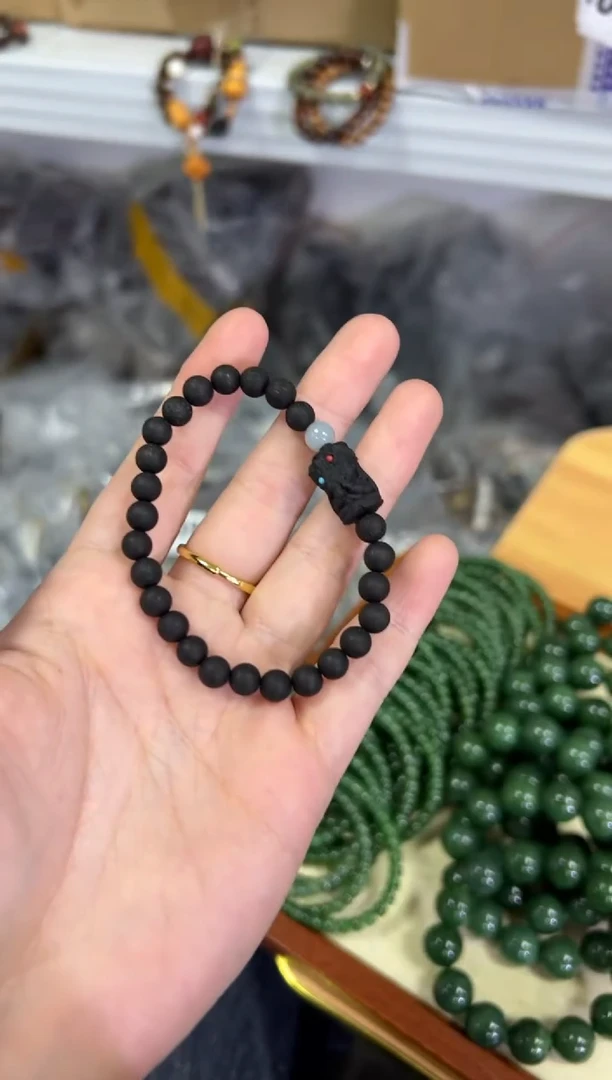 【闪购商品】降真香手串未镶嵌黑油降真香扎基手串[0465]