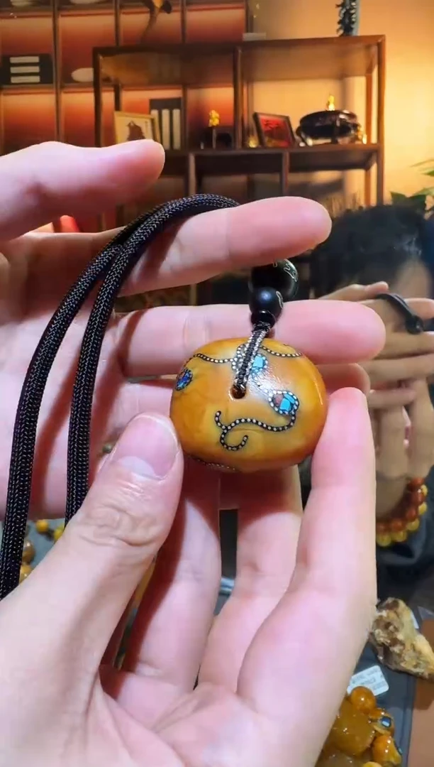 蜜蜡颈饰未镶嵌3349天然蜜蜡珠宝奇石