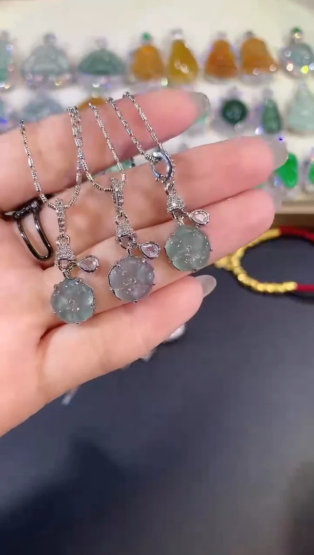 吊坠(不含链)未镶嵌翡翠1-花花（多样性发货一件（不含链和扣