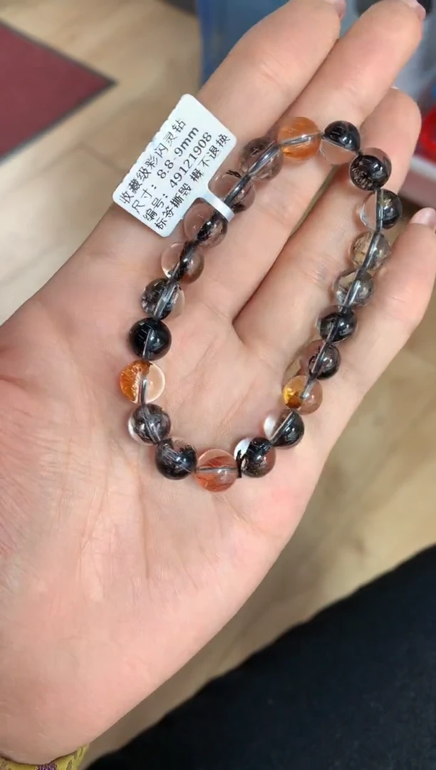 【闪购商品】水晶手链未镶嵌9mm彩闪灵手链