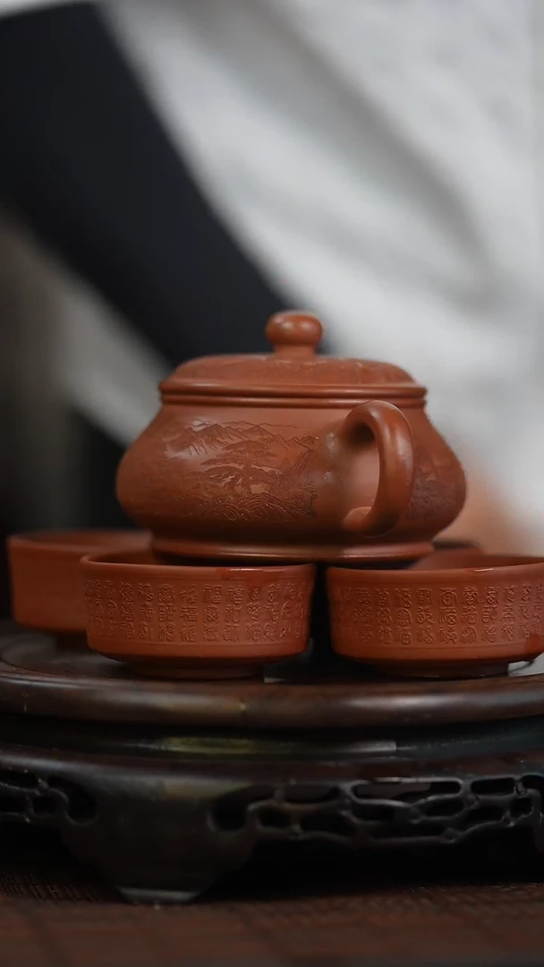 茶壶紫砂宜兴岁颐传砂原矿全手12+4杯子