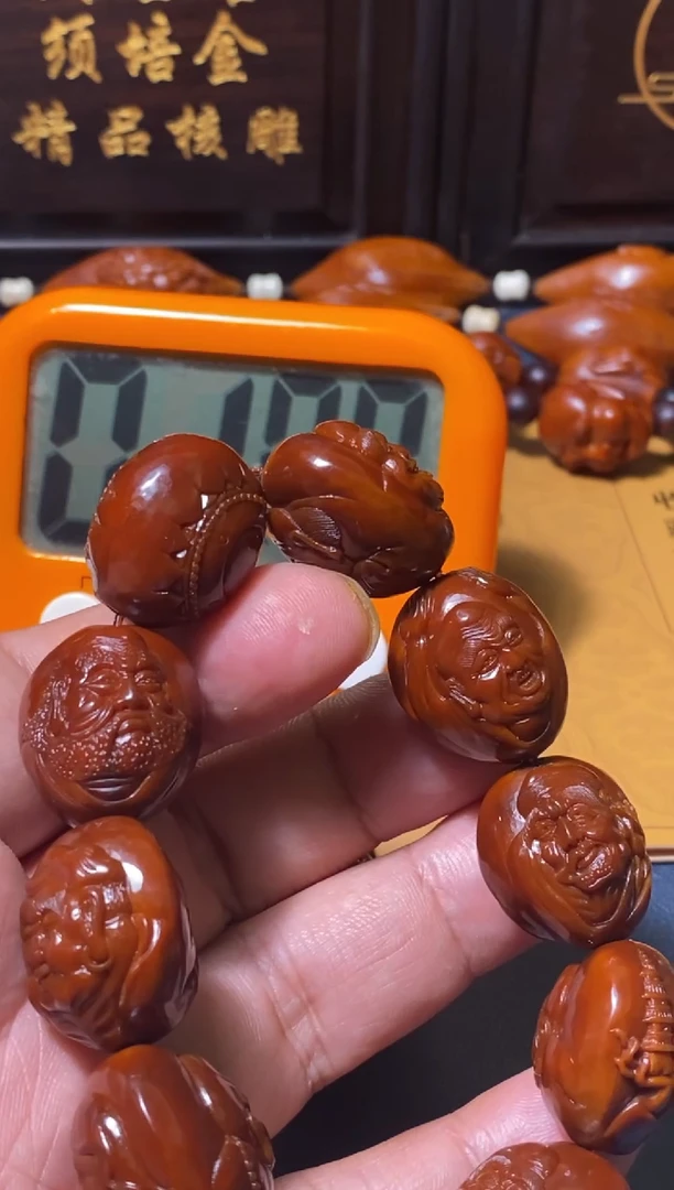 手串/手链橄榄核不****罐蒲建军2.0铁核浮雕罗汉