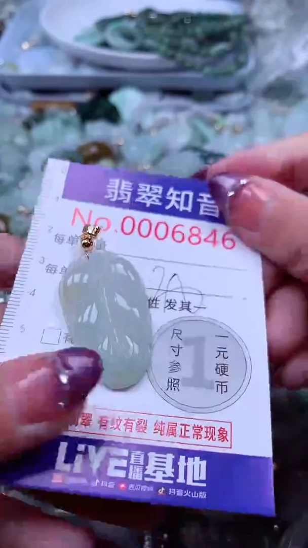 翡翠未镶嵌吊坠(不含链)6846