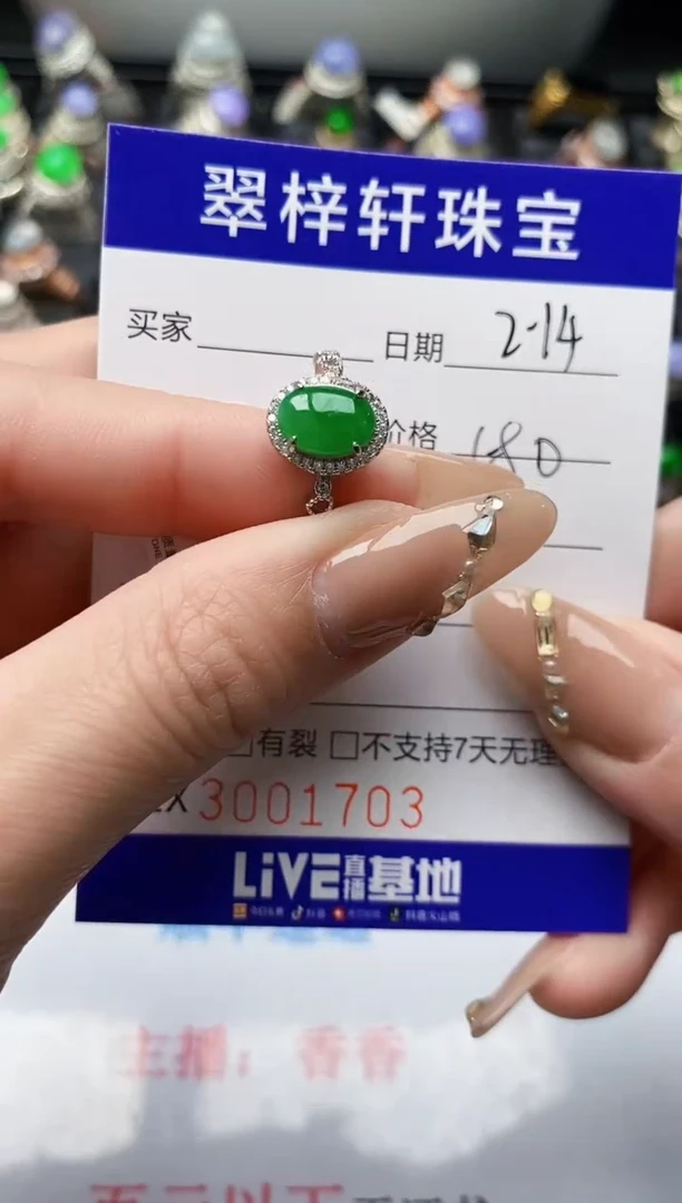 【闪购商品】翡翠戒指银S925镶嵌/1703