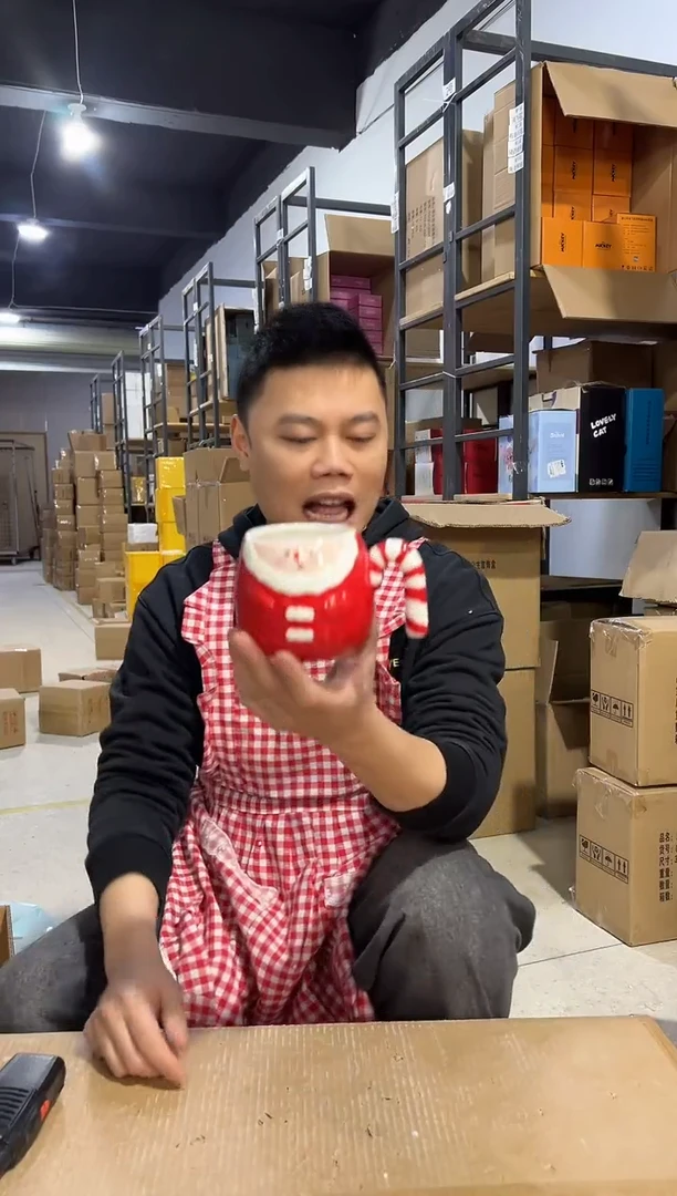 【闪购商品】杯Q版圣诞老人糖果水杯