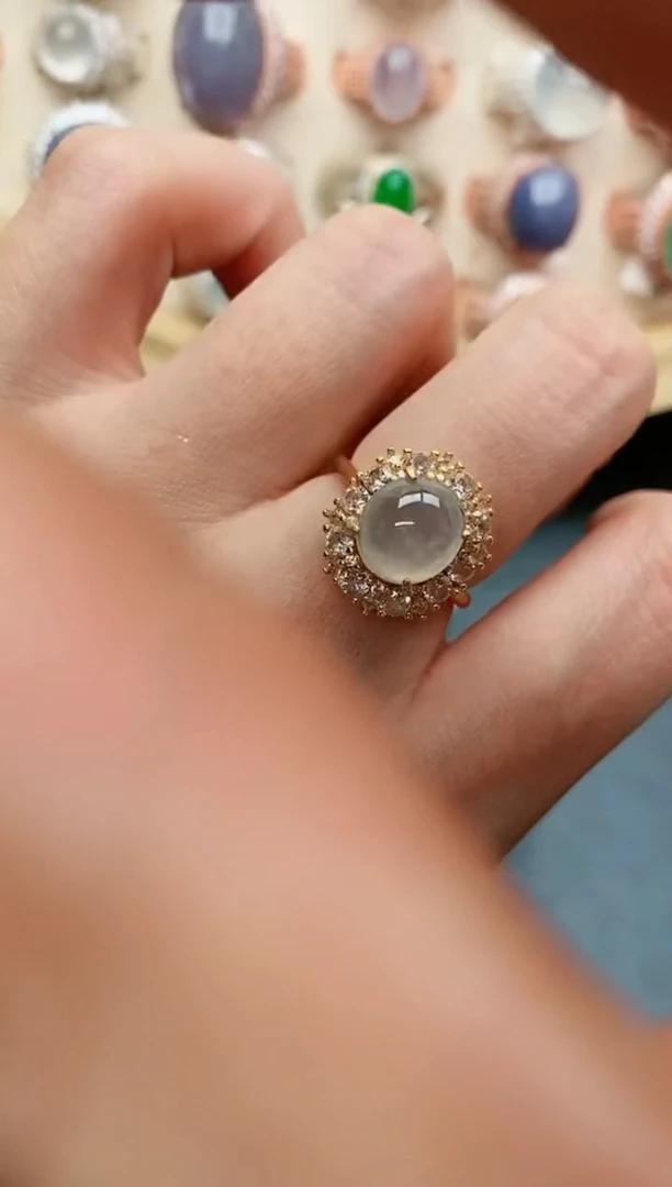 翡翠戒指银S925镶嵌.....