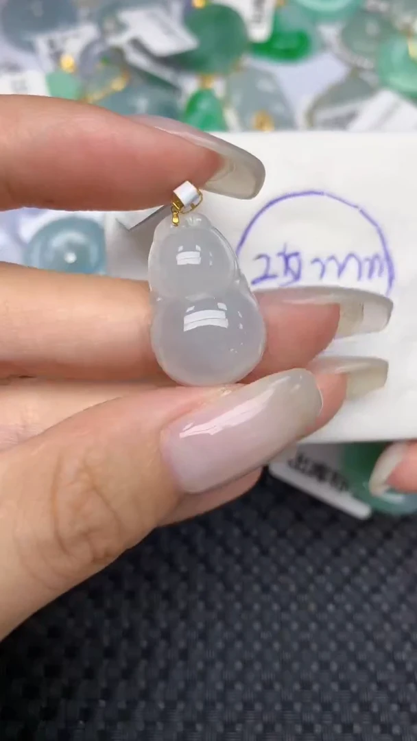 翡翠18K金镶嵌颈饰天然缅甸翡翠a货百元以上9元证书费自理