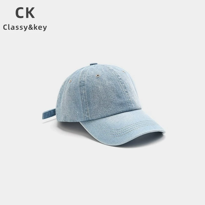 Classykey新加坡设计师联名款水洗做旧牛仔帽女鸭舌帽高级帽子