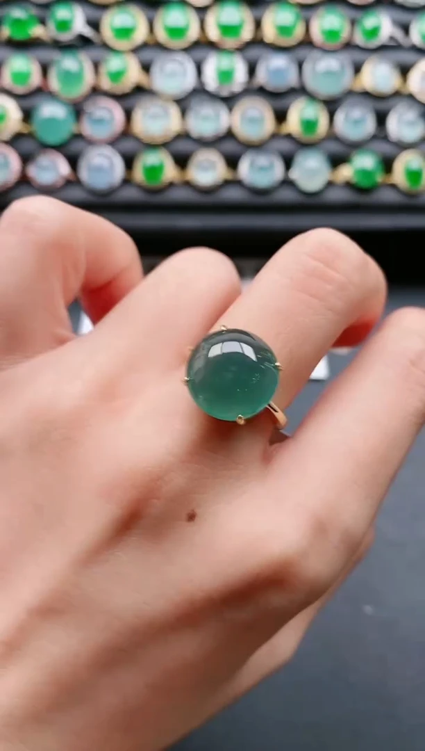 【闪购商品】翡翠戒指银S925镶嵌11111