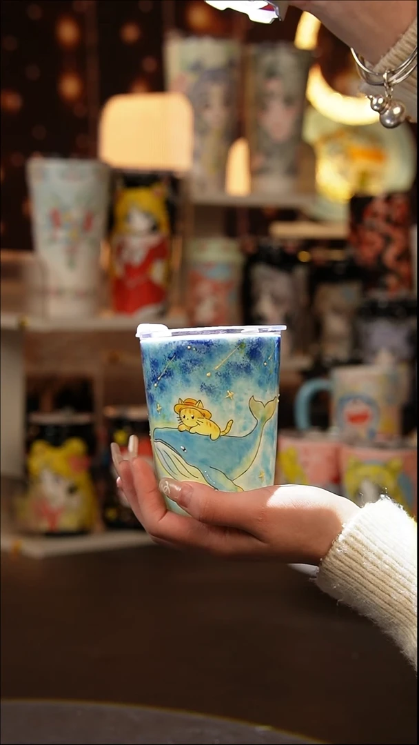 (玉泥）景德镇手工手绘文创陶瓷杯