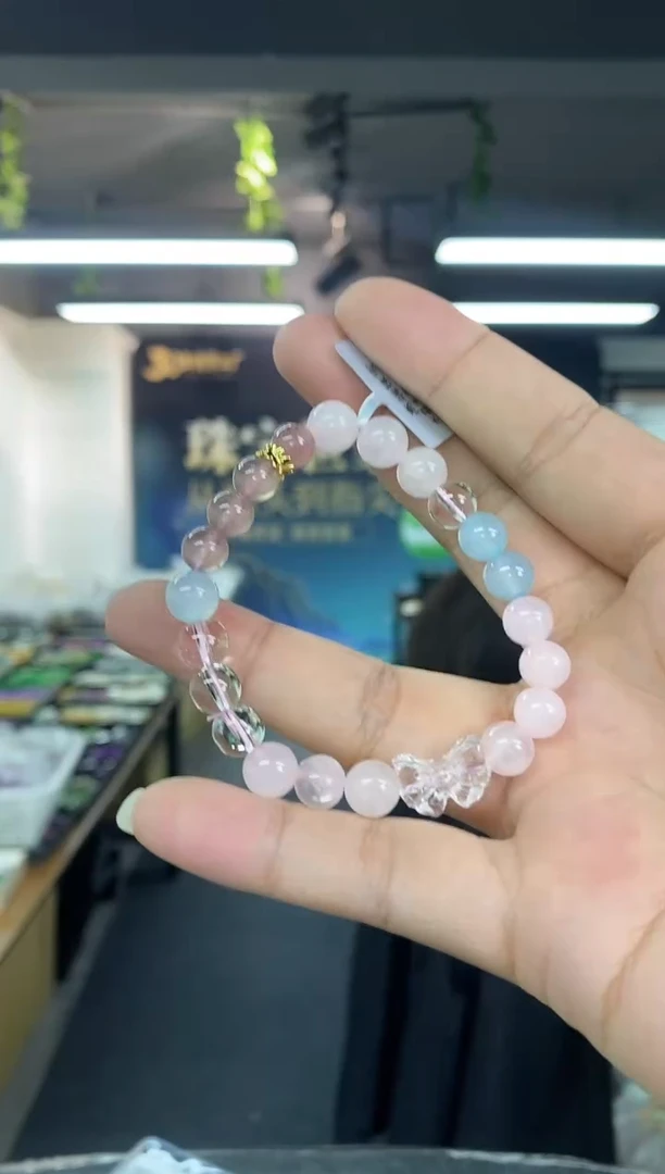 水晶手链未镶嵌多样性发其一颜色微差