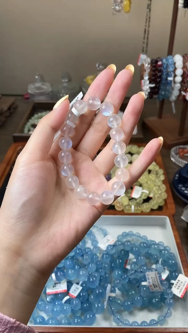 未镶嵌手链月光石11mm蓝月光