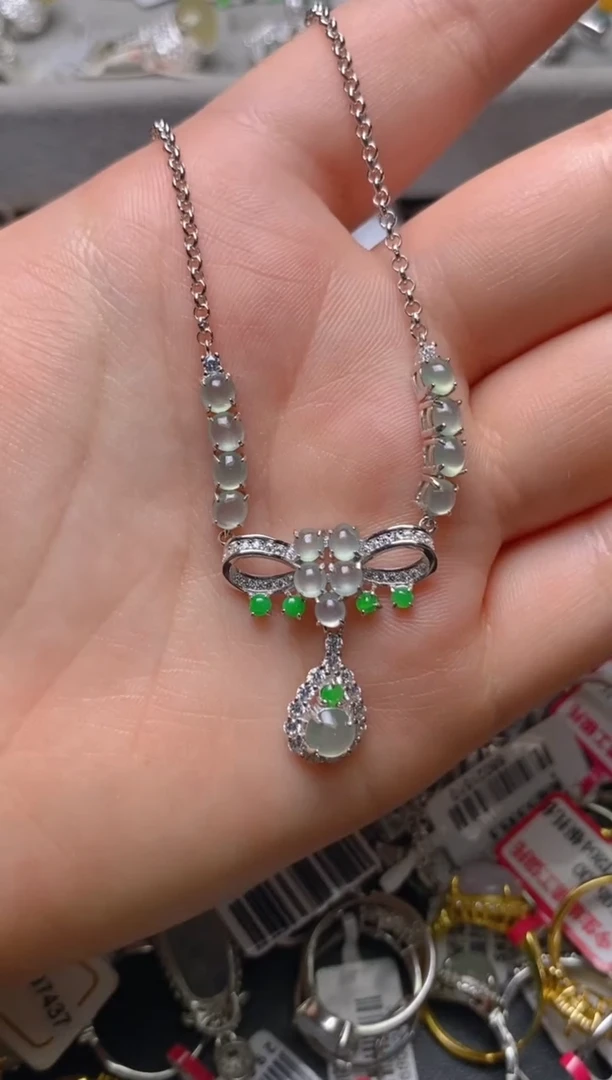 银S925镶嵌戒指翡翠百内无证书