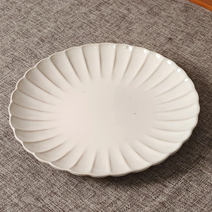 【瑕疵】陶瓷盘子家用10.5寸釉下彩浅盘高颜值家用西餐菜盘F5D