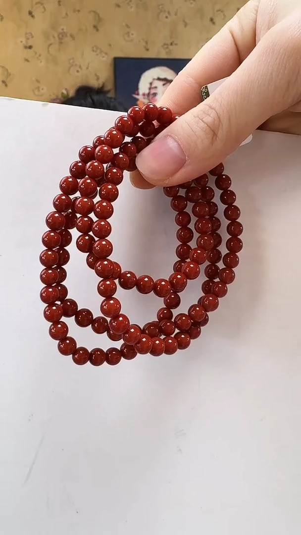 颈饰未镶嵌南红玛瑙项链多圈手串