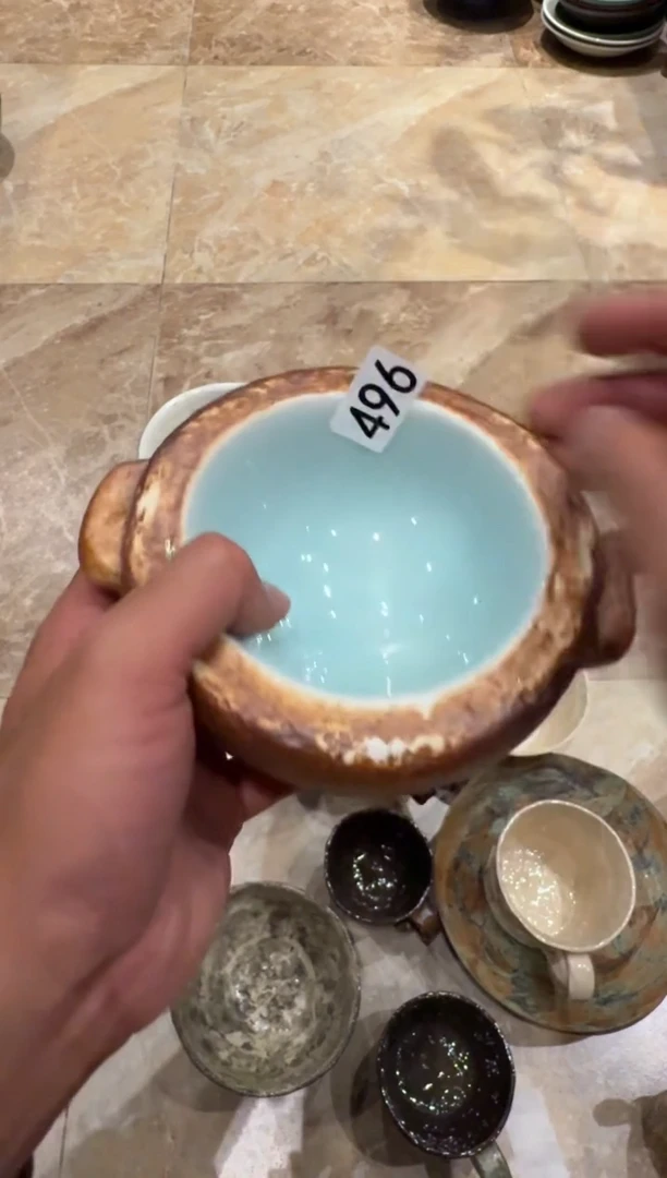 瓷夏**枫496 双耳面包碗1个