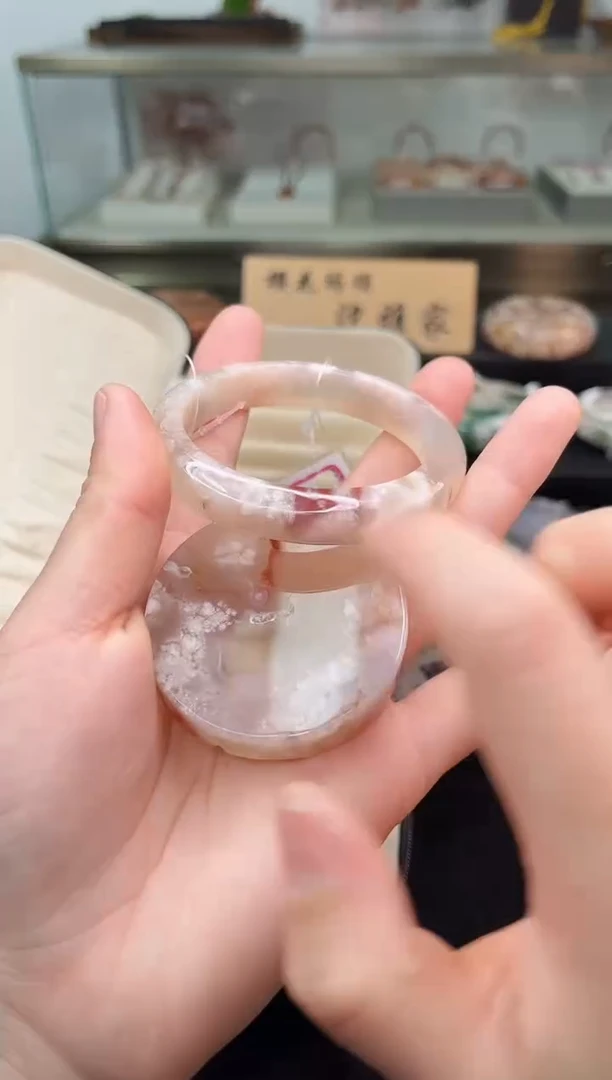 未镶嵌手镯石英质玉54圈口（赠品镯心）314407