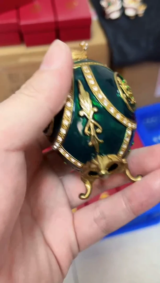 【闪购商品】瓷片年货节福福价格高质珐琅彩合金摆件首饰盒