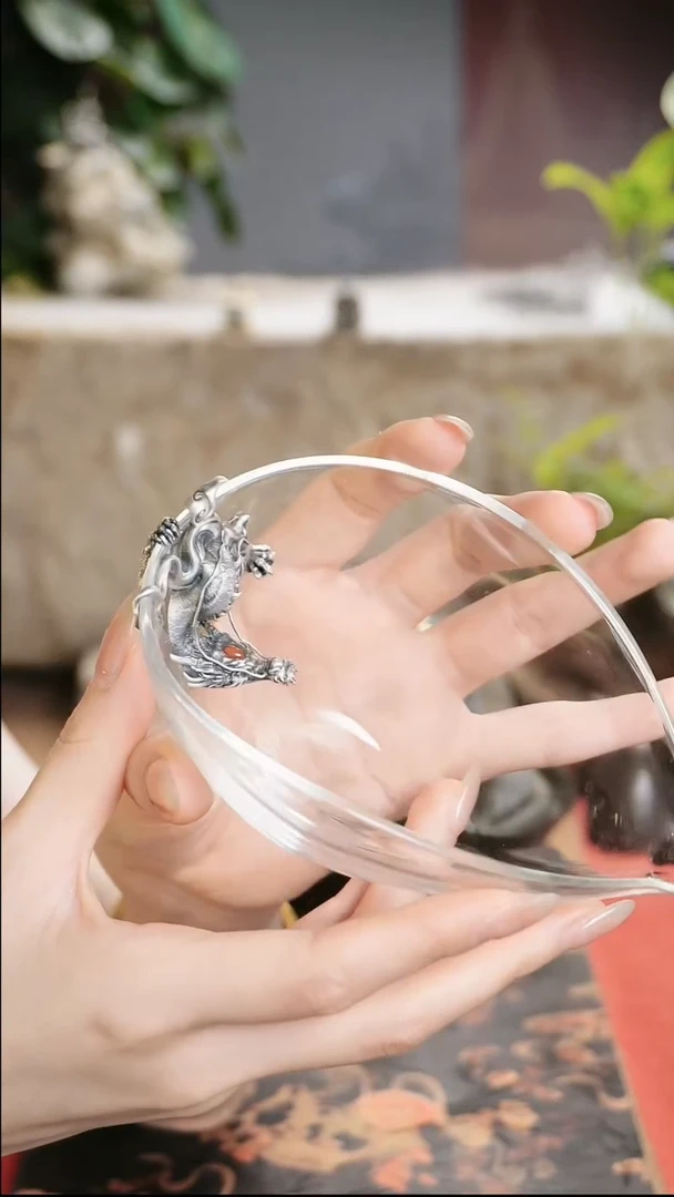 高货船型龙玻璃公道杯