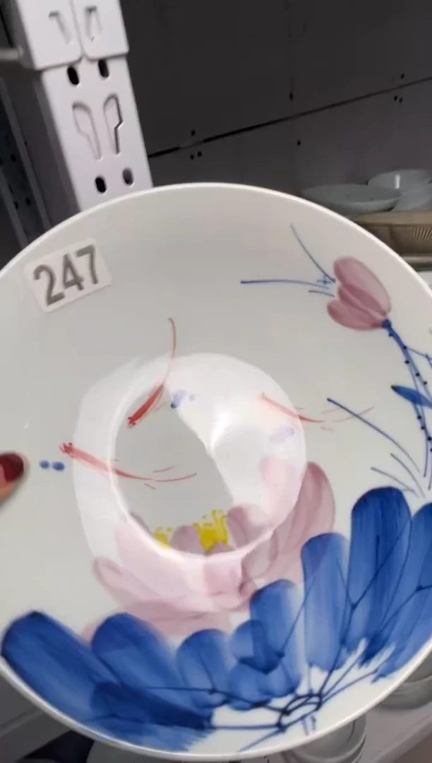 明舟中暇手绘8寸玉兰盘（随机图案单只装）