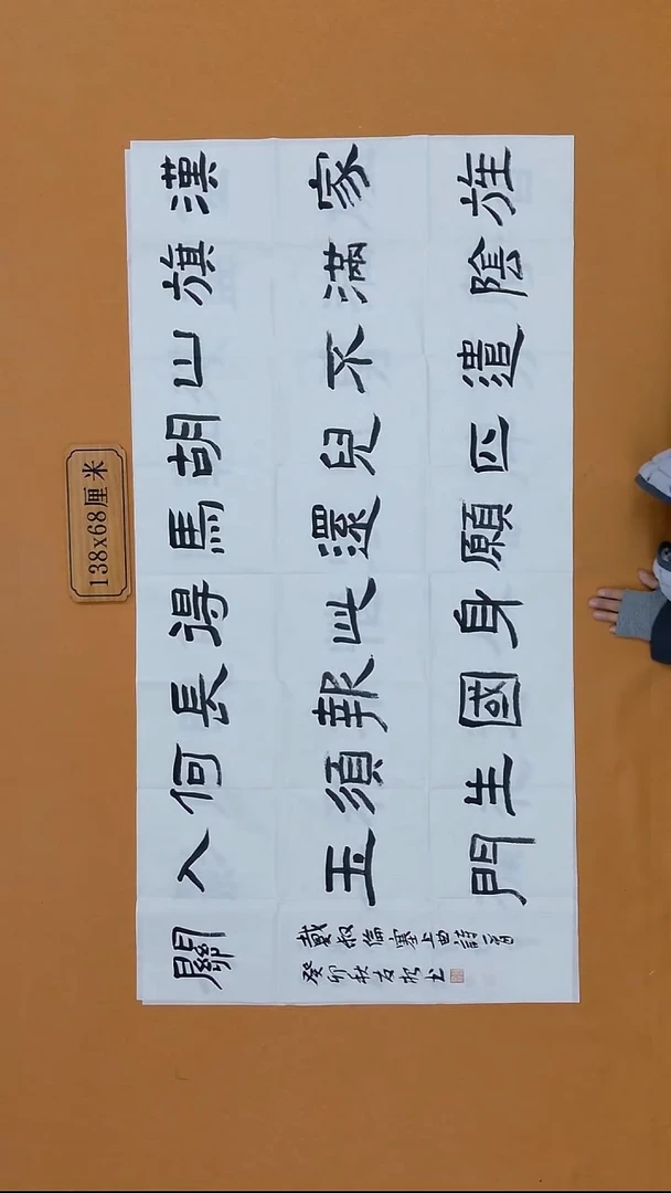 书法胡友根 81年 江西理S  68*138 八平尺