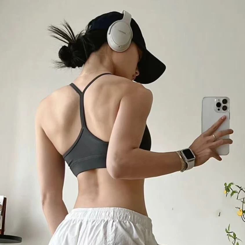 DAW200新款跑步运动内衣女bra 性感Y字美背防震聚拢瑜伽运动文胸