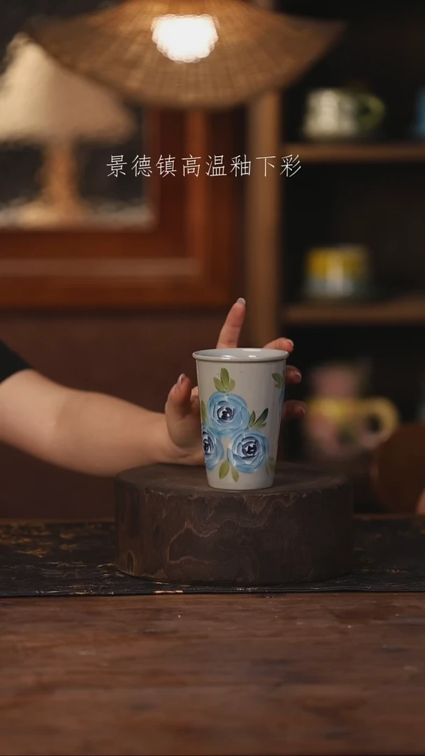 陶瓷景德镇高温釉下手绘陶瓷206