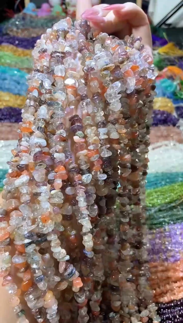 水晶珠宝半成品未镶嵌彩发晶