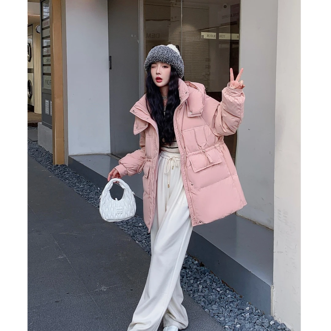 【8856】新款羽绒服韩版女士短款连帽加厚极寒系列时尚百搭秋冬外套