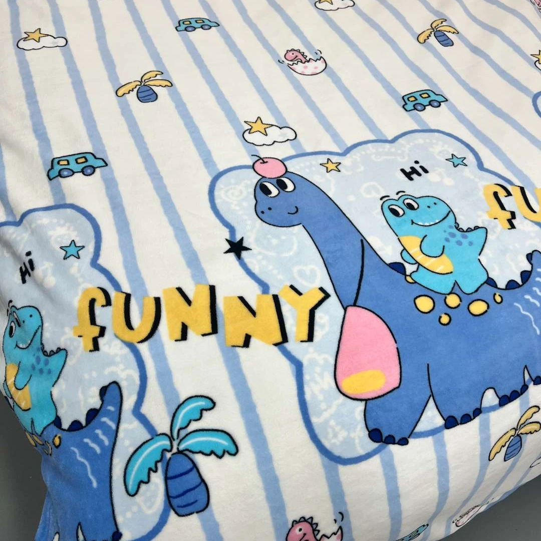 【董事长专属】新款牛奶绒被套/加厚冬季保暖被罩-（恐龙）