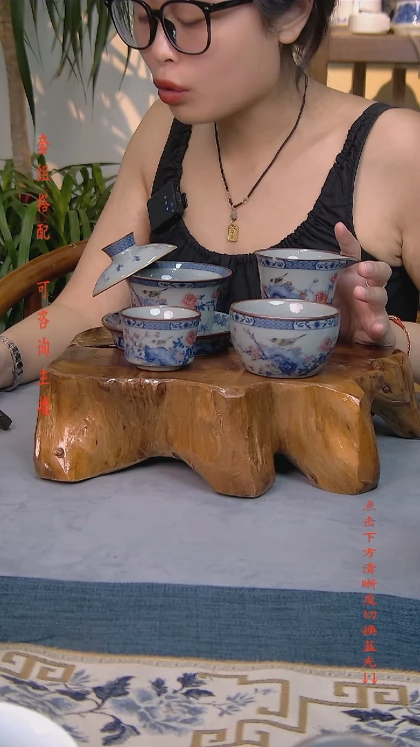 简装家用款4件套 老陶泥开片纹陶瓷茶具