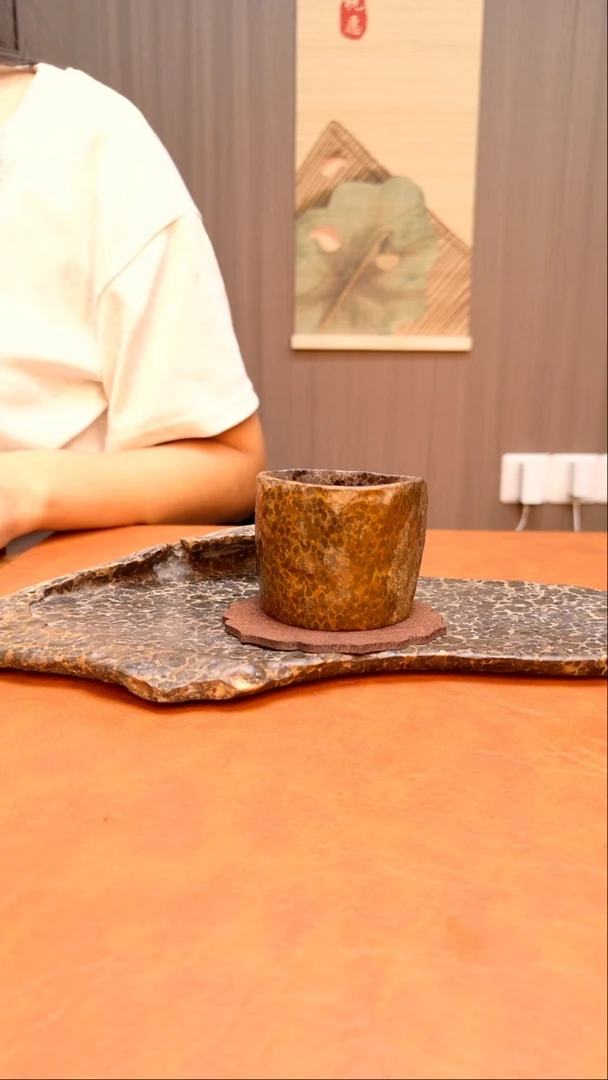 冰碛岩豹纹杯子130