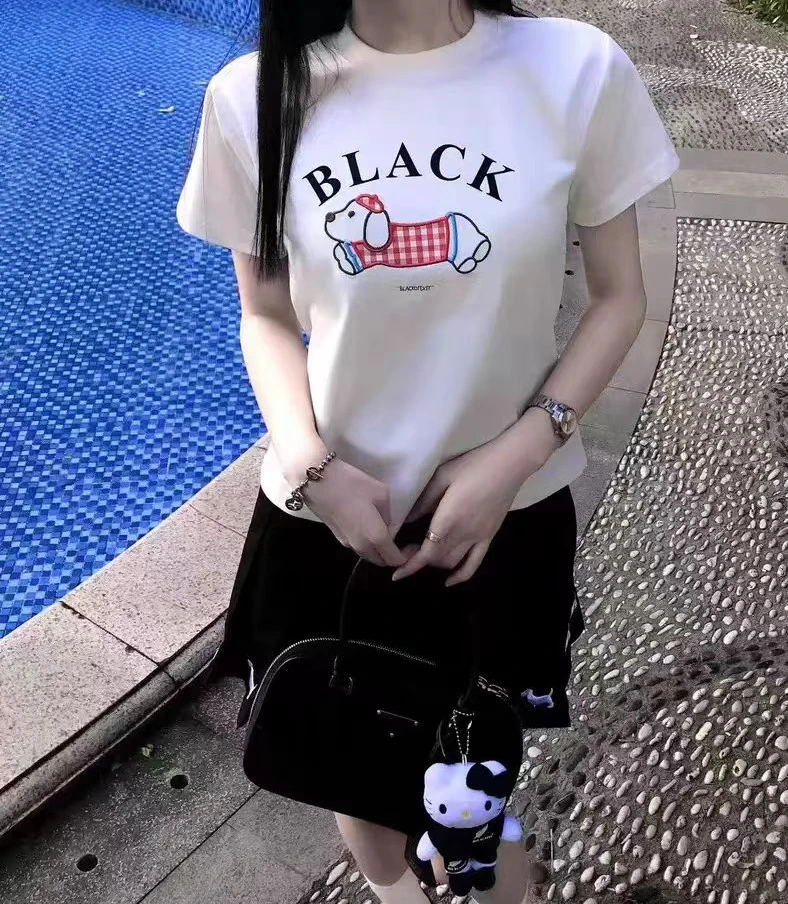 【网红狗】 2025夏季新款时尚潮流情侣款男女圆领休闲短袖百搭T恤