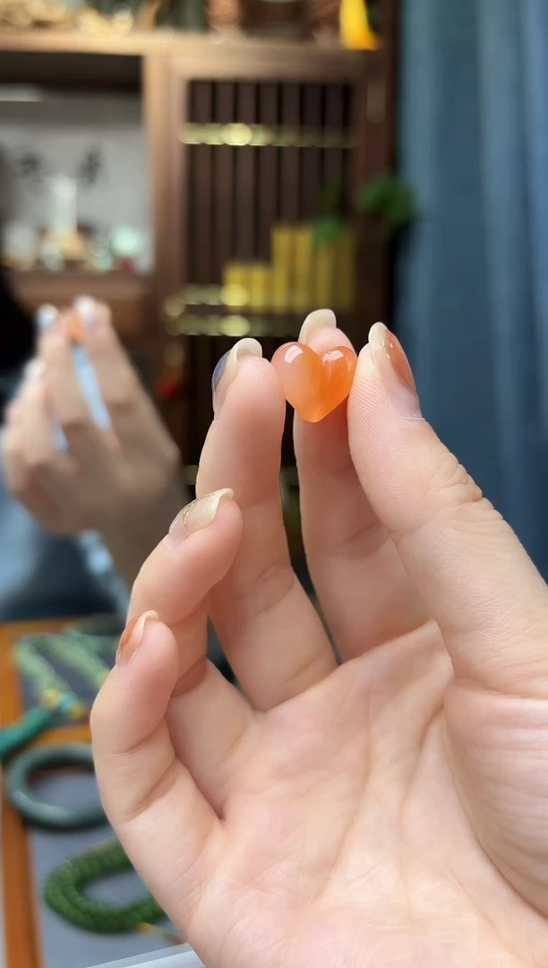 未镶嵌南红玛瑙挂件南红爱心配饰DN