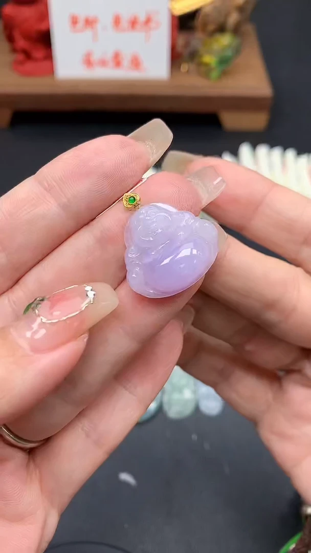 【闪购商品】翡翠吊坠(不含链)18K金镶嵌MS155431