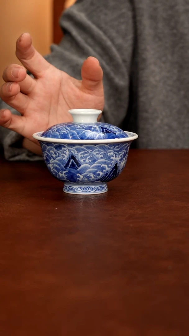 景德镇瓷器，青花瓷手绘茶具~