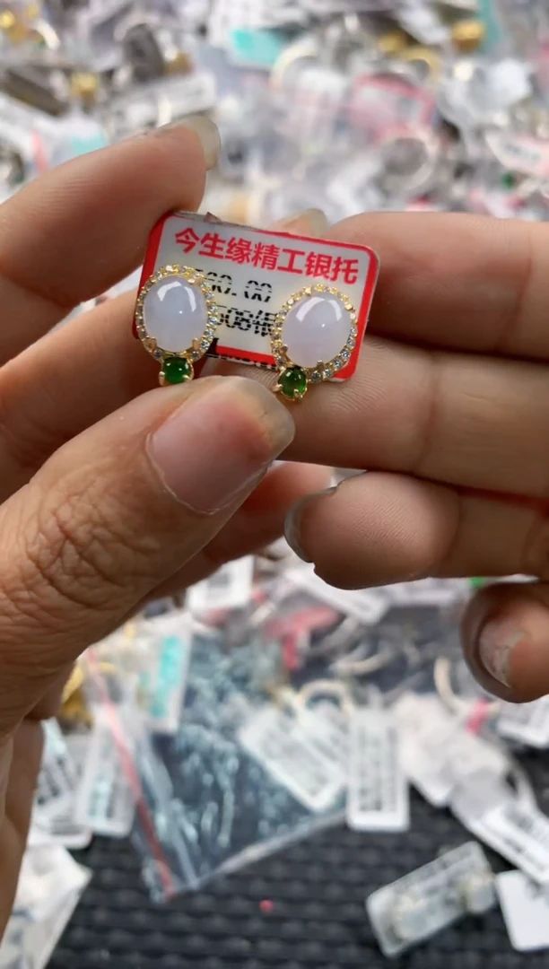 银S925镶嵌戒指翡翠151515-----4