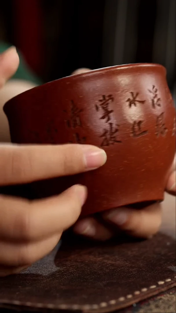 茶杯紫砂非遗茶器-白毛