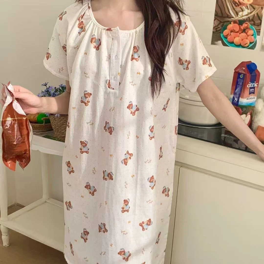 美玲  2025全棉A类双层纱睡衣新款  女孩亲肤 可爱