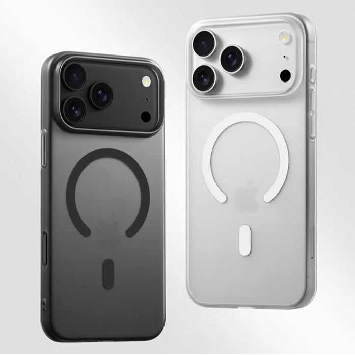 适用于小米苹果-17超薄磨砂透明16磁吸防指纹不发黄手机壳火灾15